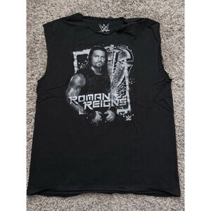 Roman Reigns Wrestling T-Shirt Black Large Cut Off T-Shirt‎ 2015